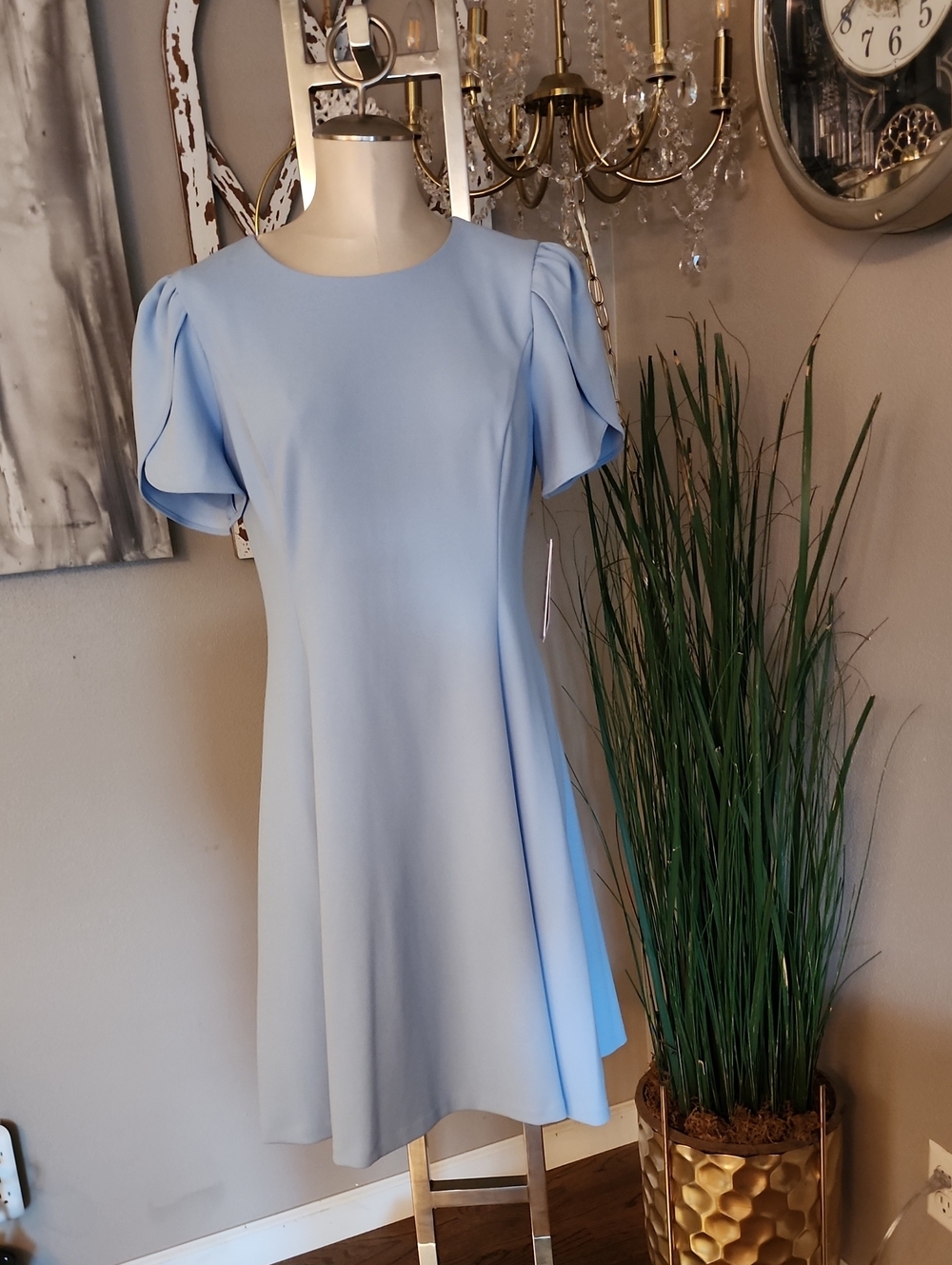 DKNY Tulip Sleeve Fit And Flare Dress Size 10